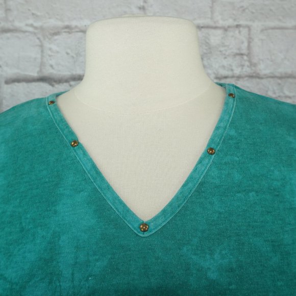 Vintage 80s Acid Wash Fish Oversized Shirt - Picture 4 of 8